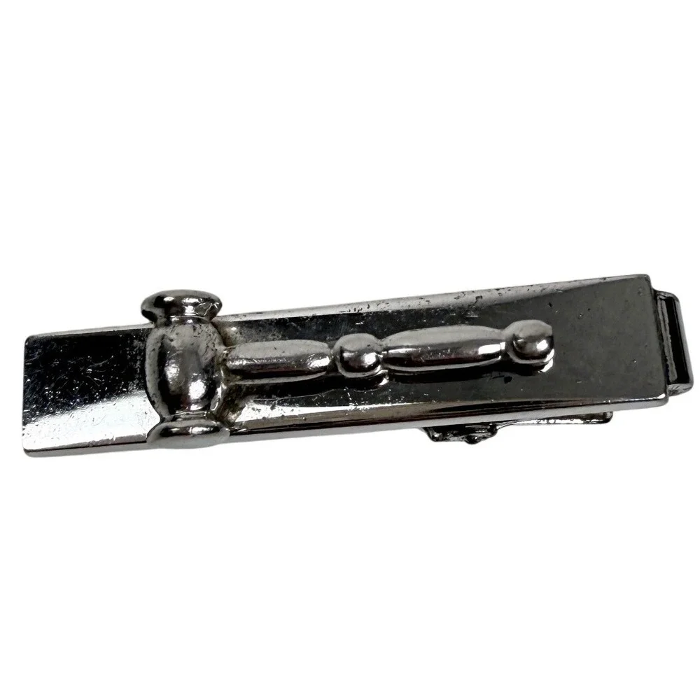 Anson Gavel Tie Bar Mens Sterling Silver Judge Law